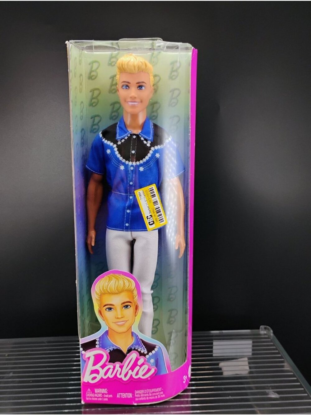 Barbie Ken Doll Blonde Hair Western Blue Shirt Fashion 226